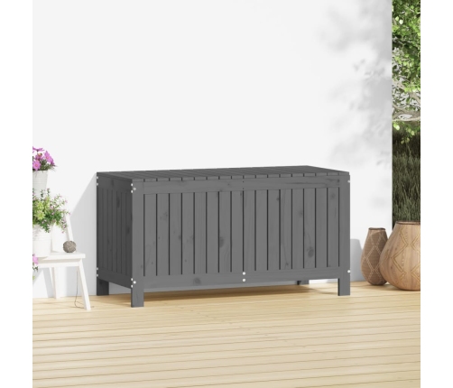 vidaXL Caja de almacenaje jardín madera de pino gris 115x49x60 cm