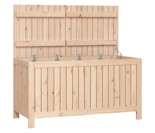 Caja de almacenaje jardín madera maciza de pino 121x55x64 cm