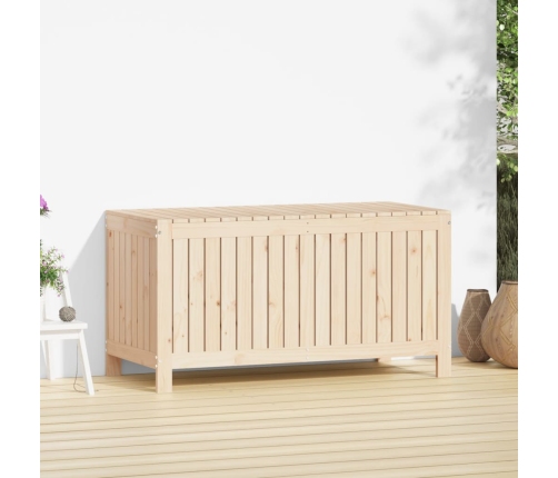 Caja de almacenaje jardín madera maciza de pino 121x55x64 cm