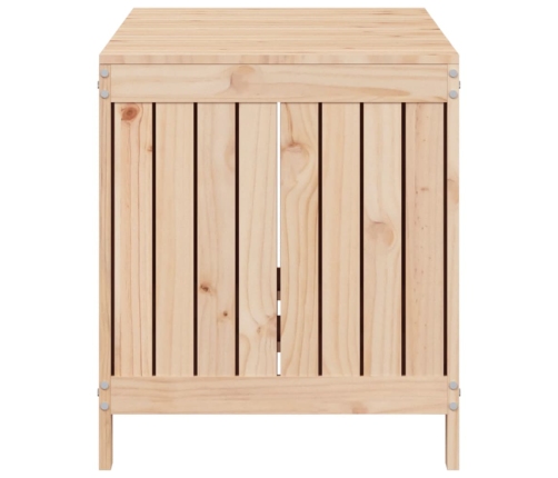 Caja de almacenaje jardín madera maciza de pino 121x55x64 cm