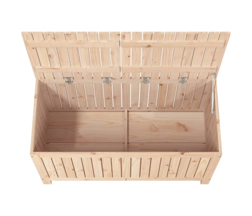 Caja de almacenaje jardín madera maciza de pino 121x55x64 cm