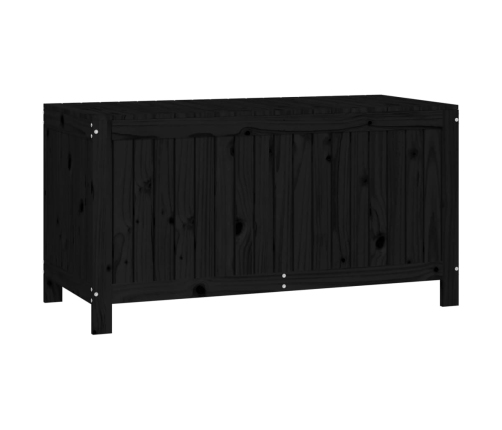 vidaXL Caja de almacenaje jardín madera de pino negro 121x55x64 cm