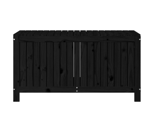 vidaXL Caja de almacenaje jardín madera de pino negro 121x55x64 cm