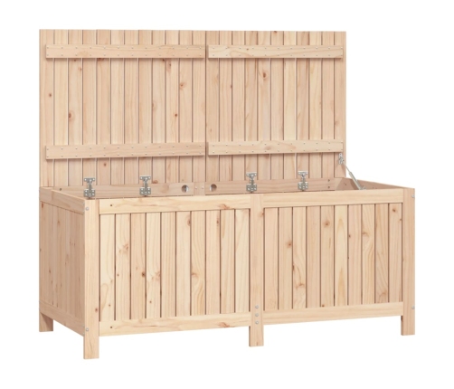 Caja de almacenaje jardín madera maciza de pino 147x68x64 cm