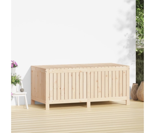 Caja de almacenaje jardín madera maciza de pino 147x68x64 cm