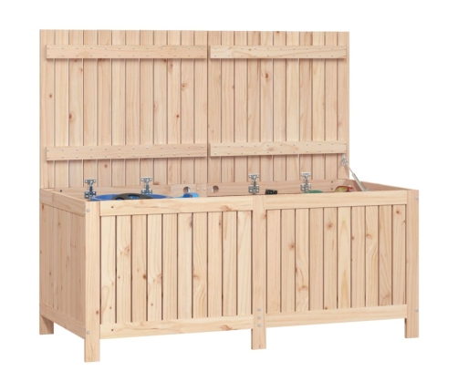 Caja de almacenaje jardín madera maciza de pino 147x68x64 cm