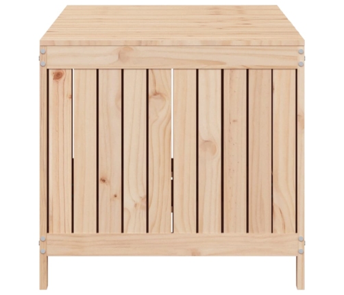 Caja de almacenaje jardín madera maciza de pino 147x68x64 cm