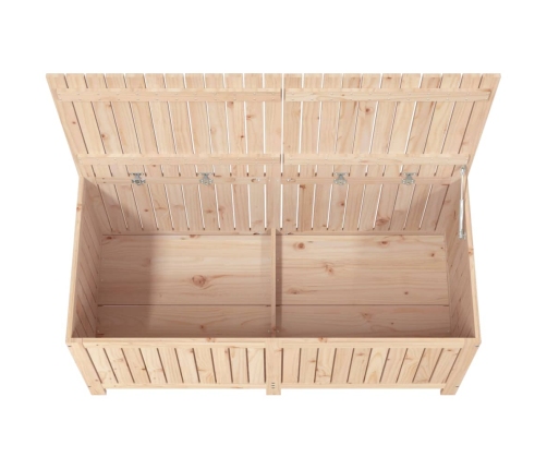 Caja de almacenaje jardín madera maciza de pino 147x68x64 cm