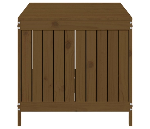 Caja de almacenaje jardín madera pino marrón miel 147x68x64 cm