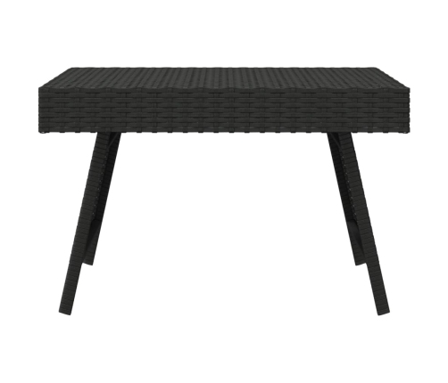 vidaXL Mesa auxiliar plegable ratán sintético negro 60x40x38 cm