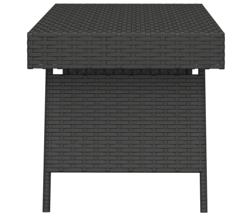 vidaXL Mesa auxiliar plegable ratán sintético negro 60x40x38 cm