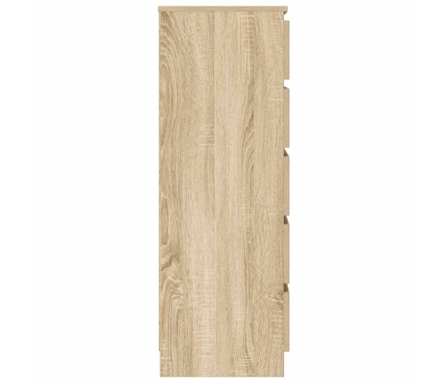 Cajonera de madera contrachapada roble Sonoma 60x36x103 cm