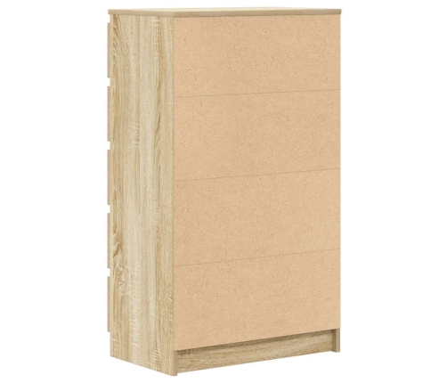 Cajonera de madera contrachapada roble Sonoma 60x36x103 cm