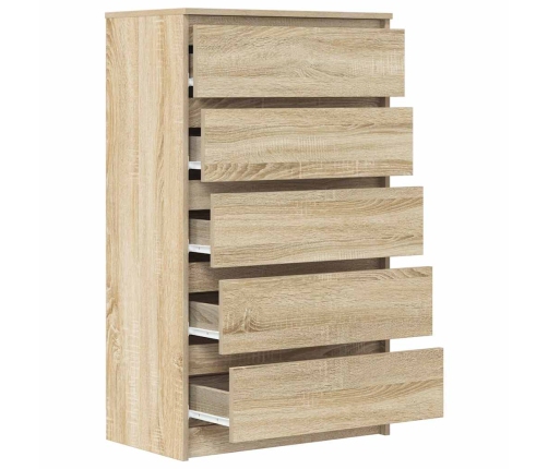 Cajonera de madera contrachapada roble Sonoma 60x36x103 cm