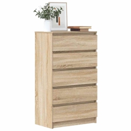 Cajonera de madera contrachapada roble Sonoma 60x36x103 cm