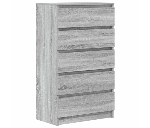 Cajonera de madera contrachapada gris Sonoma 60x36x103 cm