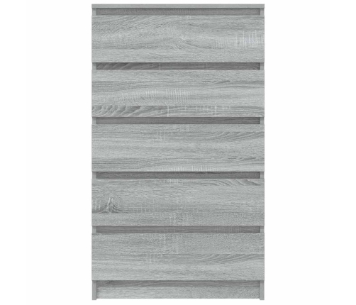 Cajonera de madera contrachapada gris Sonoma 60x36x103 cm