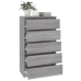 Cajonera de madera contrachapada gris Sonoma 60x36x103 cm