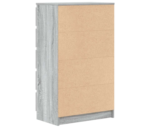 Cajonera de madera contrachapada gris Sonoma 60x36x103 cm