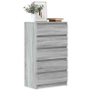 Cajonera de madera contrachapada gris Sonoma 60x36x103 cm