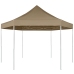 Carpa plegable emergente hexagonal 3,6x3,1 m taupé 220g/m²