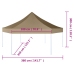 Carpa plegable emergente hexagonal 3,6x3,1 m taupé 220g/m²