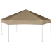 Carpa desmontable hexagonal paredes gris taupe 3,6x3,1m 220g/m²