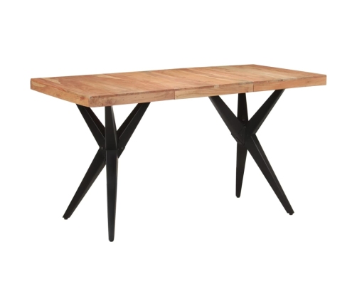 Mesa de comedor madera maciza de acacia negra 140x70x76 cm