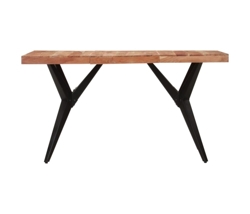 Mesa de comedor madera maciza de acacia negra 140x70x76 cm