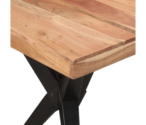 Mesa de comedor madera maciza de acacia negra 140x70x76 cm