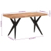 Mesa de comedor madera maciza de acacia negra 140x70x76 cm