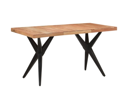 Mesa de comedor madera maciza de acacia negra 140x70x76 cm