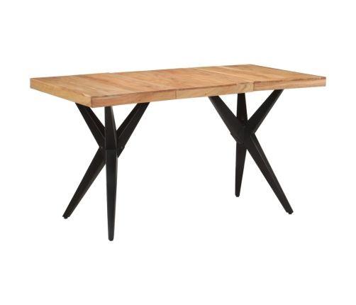 Mesa de comedor madera maciza de acacia negra 140x70x76 cm