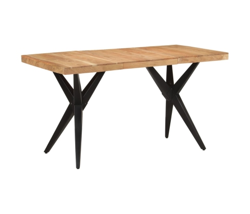 Mesa de comedor madera maciza de acacia negra 140x70x76 cm