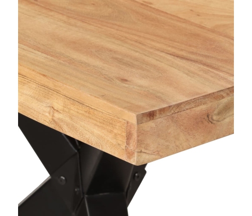 Mesa de comedor madera maciza de acacia negra 180x90x77 cm