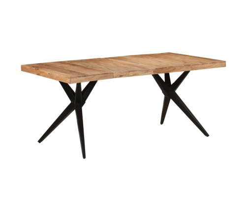 Mesa de comedor madera maciza de acacia negra 180x90x77 cm