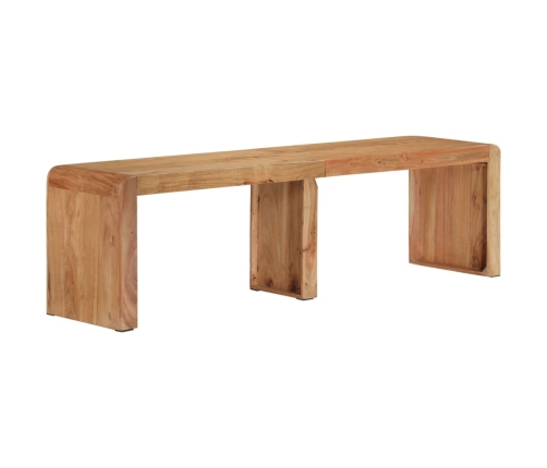 Banco de madera maciza de acacia 160x38x45 cm