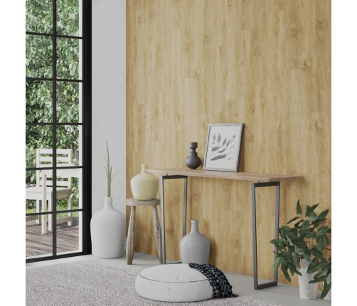 Paneles de pared con aspecto de madera PVC marrón 2,06 m²