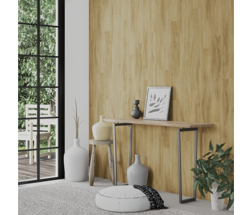 Paneles de pared con aspecto de madera PVC marrón 2,06 m²