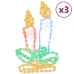 Figuras de velas de Navidad con 144 LEDs 3 uds 70x42 cm