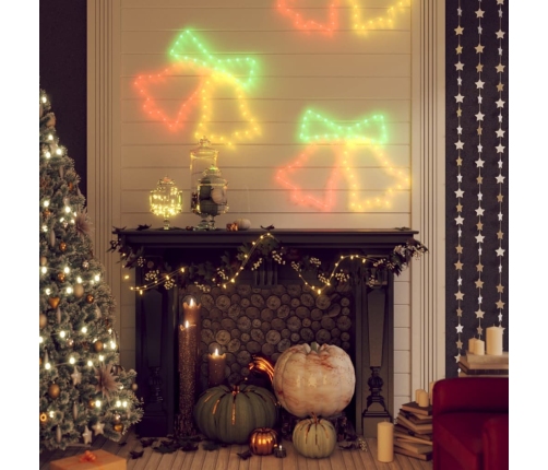 Figuras de campanas de Navidad con 72 LEDs 2 piezas 50x56 cm