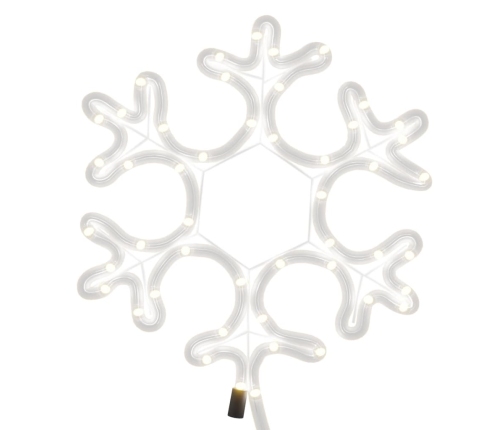 Figura de Navidad de copo de nieve con LED 3 piezas 27x27 cm