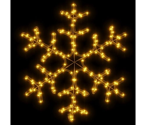 Figura de Navidad de copo de nieve con LED 2 piezas 59x59 cm