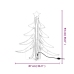 Figura árbol Navidad plegable 3 pzas blanco cálido 87x87x93 cm