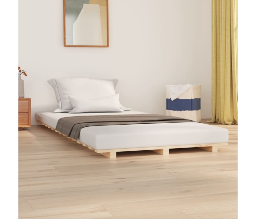 Estructura de cama madera maciza de pino 90x200 cm