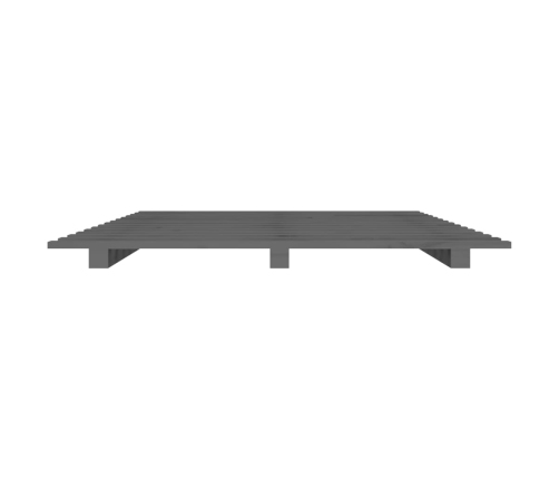 Estructura de cama madera maciza de pino gris 90x200 cm