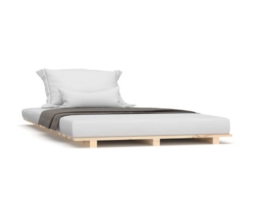 vidaXL Estructura de cama madera maciza de pino 100x200 cm