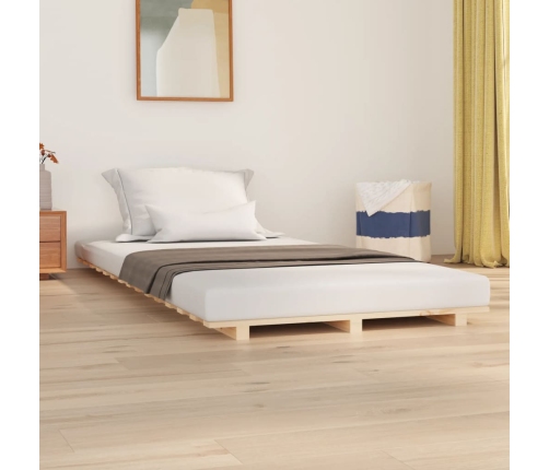 vidaXL Estructura de cama madera maciza de pino 100x200 cm