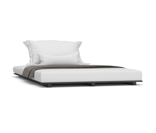 Estructura de cama madera maciza de pino negro 120x200 cm