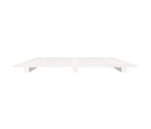 Estructura de cama madera maciza de pino blanco 150x200 cm